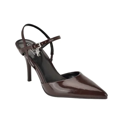 Zapatilla en Charol Guess Café Oscuro Fijación Hebilla para Mujer