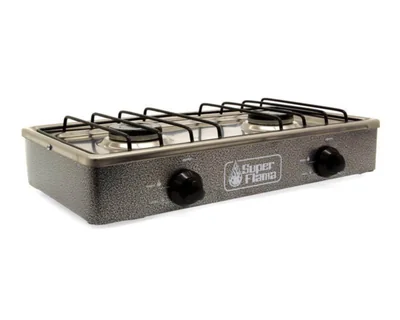 Estufa de Mesa Super Flama 2 Quemadores 2Q-CA-G Gris