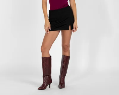 Short Falda Bebe Negra para Mujer