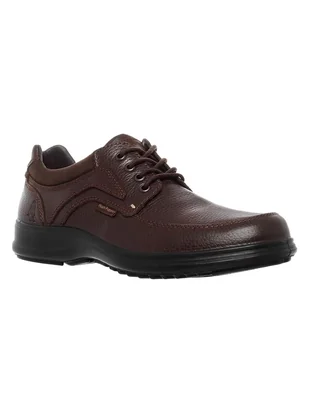Zapato Casual Hush Puppies Café Piel Para Hombre