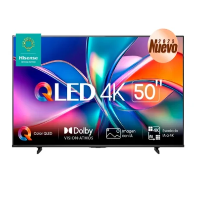 Hisense Smart TV QLED 50QD6QV 50", 4K Ultra HD, Negro