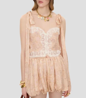 Blusa estampada sin mangas Mujer