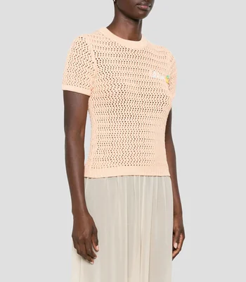 Blusa lisa manga corta Mujer