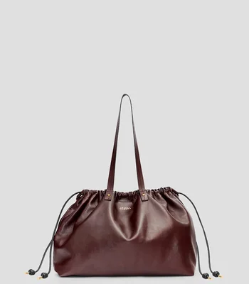 Bolsa tote lisa con detalle texturizado Mujer