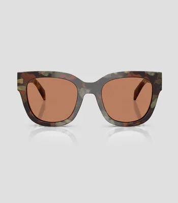 Lentes de sol cuadrados marrones Mujer