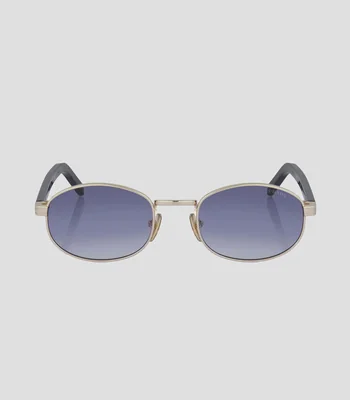 Lentes de sol ovalados dorados Unisex