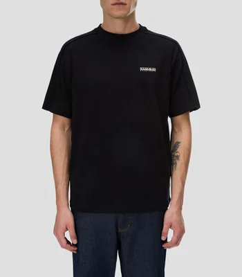 Playera cuello redondo manga corta estampada Hombre