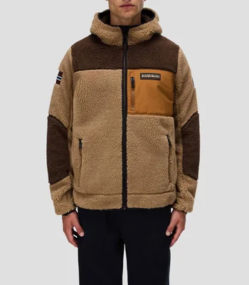 Chamarra polar con capucha Hombre