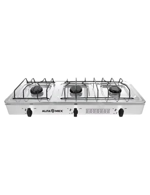 Parrilla de gas 612-6-blanco de acero inoxidable