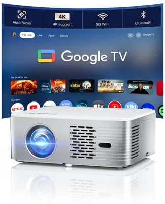 Proyector CiBest Google TV 4K compatible con 3000 lm con WiFi 6 y BT