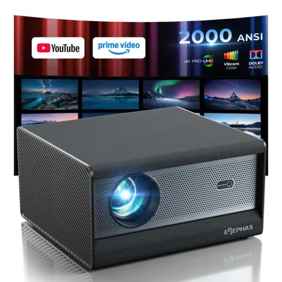 Proyector de vídeo ELEPHAS Smart 4K WiFi Bluetooth Dolby Audio