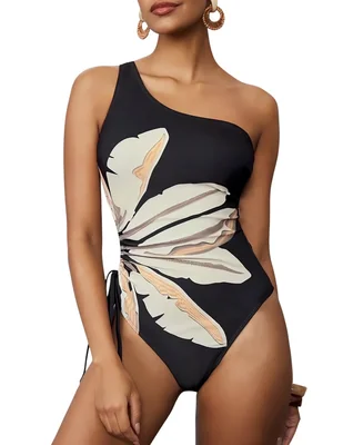 Traje de baño completo estampado floral para mujer