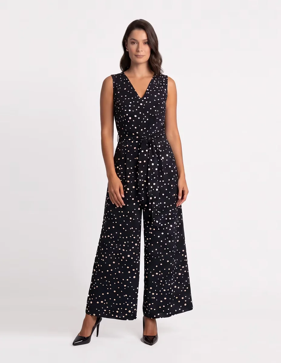 Jumpsuit casual estampado lunares para mujer