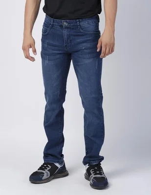 Jeans slim lavado obscuro para hombre
