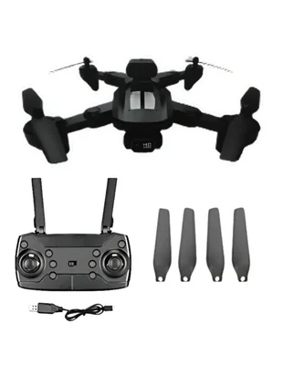 Mini Drone Negro Plegable Y109g Recargable Con Luces Y Doble Cámara Hd