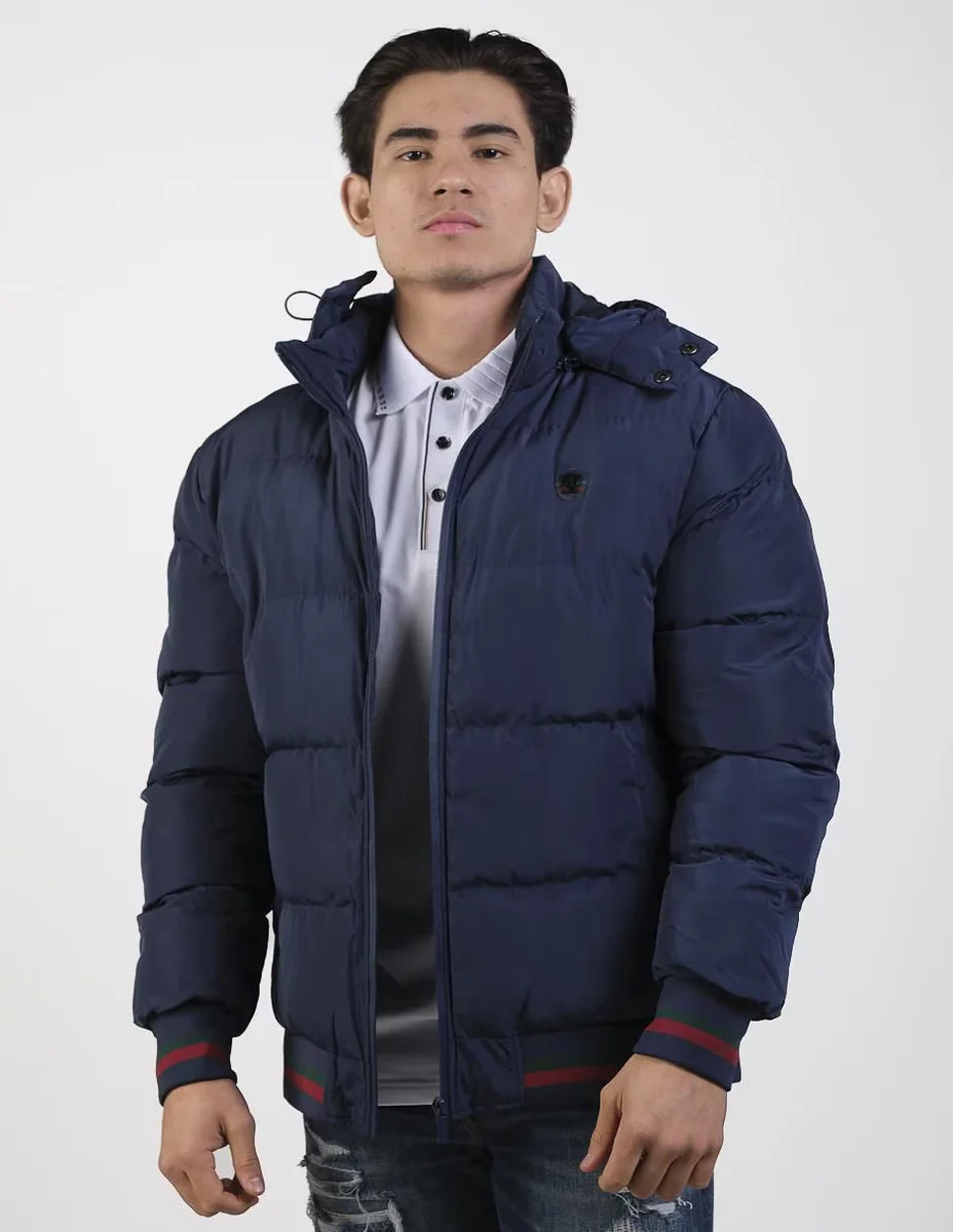 Chamarra casual con capucha para hombre