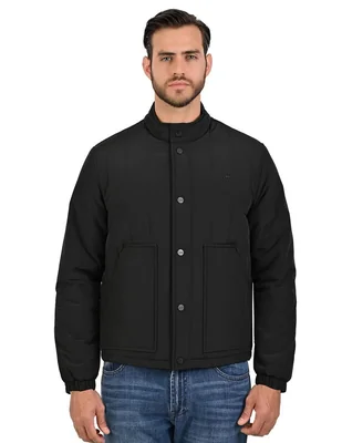 Chamarra capitonada con bolsillos para hombre