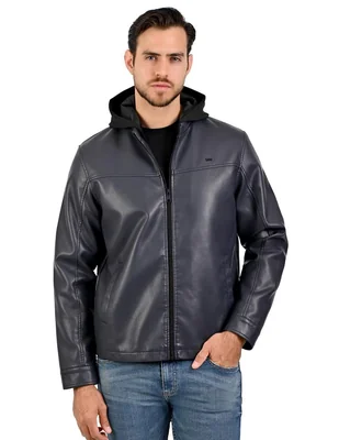 Chamarra casual con capucha para hombre