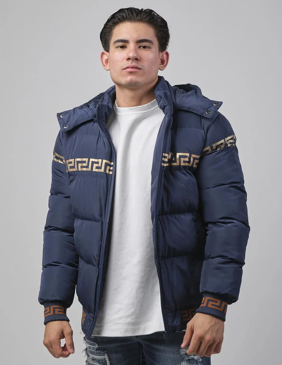 Chamarra casual con capucha para hombre