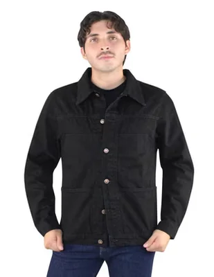 Chamarra casual de mezclilla con bolsillos para hombre