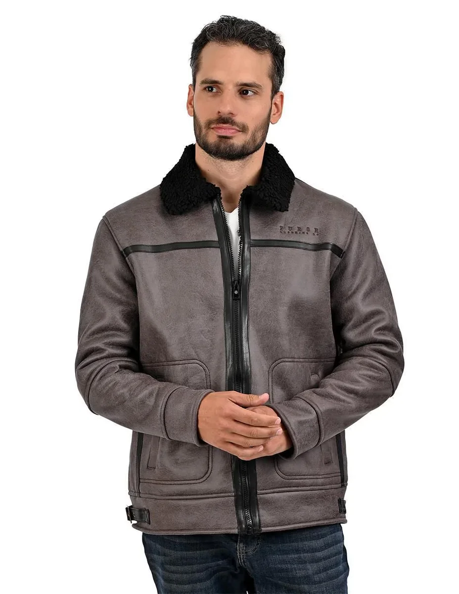 Chamarra casual con bolsillos para hombre