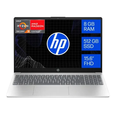 Laptop Hp Gaming AMD Ryzen 5 8GB RAM 512GB SSD 15.6" Mica Silver