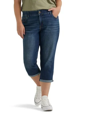 Jeans Capri Lee Mujer Talla Plus 22W "Bewitched" Flex Motion