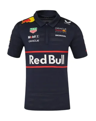 Camisa Polo Castore Red Bull Racing F1 Azul Marino de Manga Corta