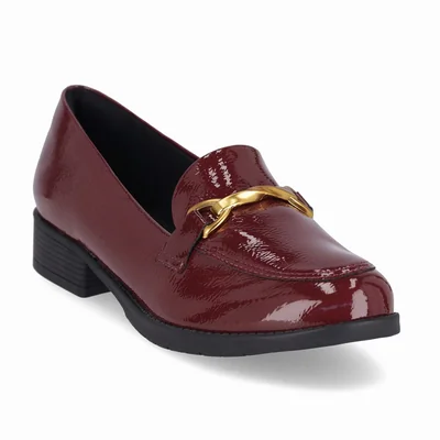 Mocasín con Aplicación Herraje Piccadilly Vino para Mujer