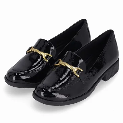 Mocasín con Aplicación Herraje Piccadilly Negro para Mujer