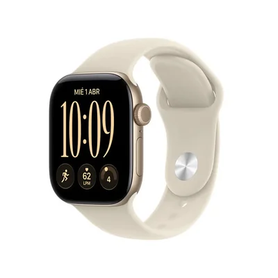 Apple Watch Series 12 (GPS) 42mm Aluminio Oro Claro + Correa Deportiva Arena - Talla S/M