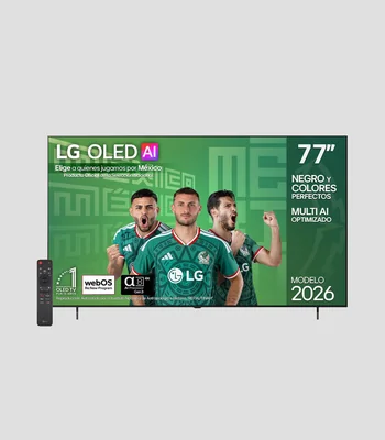 Pantalla Smart TV webOS 2026 77 Pulgadas Plana OLED AI B6 4K OLED77B6PSA