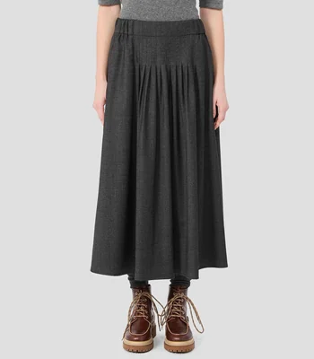 Falda midi corte A lisa Mujer