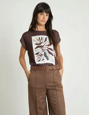 Blusa manga corta para mujer