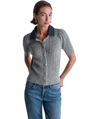 Suéter cuello camisero para mujer