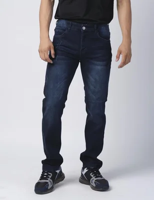 Jeans slim lavado obscuro para hombre