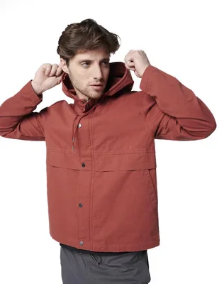 Chamarra casual con capucha para hombre