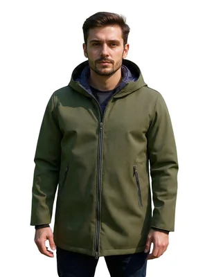Chamarra casual capucha y bolsa para hombre