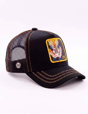 Gorra visera curva snapback casual dragon ball z majin vegeta para hombre