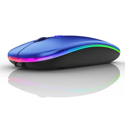 Ratón PEIBO Inalámbrico Bluetooth 2.4 G USB‑C Azul