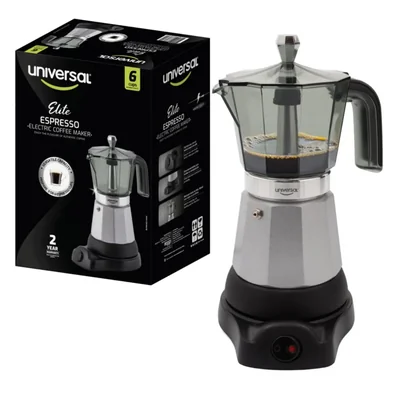 Cafetera Moka universal 300 ml eléctrica 480 W 6 tazas