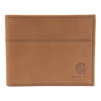 Cartera Carhartt de Cuero Nubuck Marrón 11 cm x 9 cm