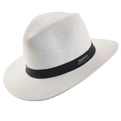 Sombrero de Sol Safari Panamá Jack para Hombre UPF 50+ Blanco