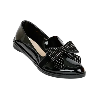 Zapato Mujer Mocasín Casual Piso Negro Ivi Love 09003101