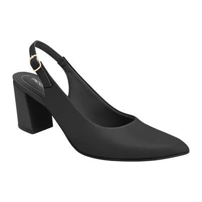 Zapatilla Destalonada Piccadilly Negro Ajuste Hebilla para Mujer