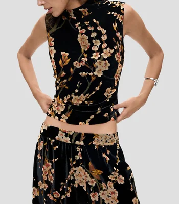 Blusa fantasía sin mangas Mujer