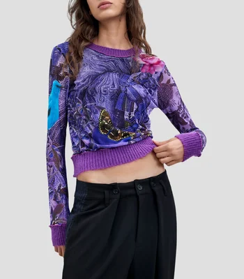 Blusa fantasía manga larga Mujer
