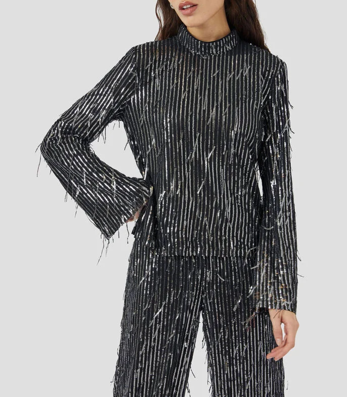 Blusa de fantasía manga larga Mujer
