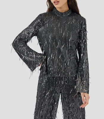 Blusa de fantasía manga larga Mujer