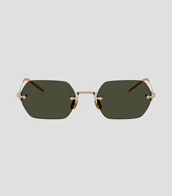 Lentes solares cuadrados dorado Mujer